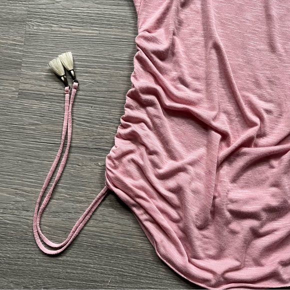 Lucky Brand Pink Ruched Short Sleeve Top - Picture 5 of 6